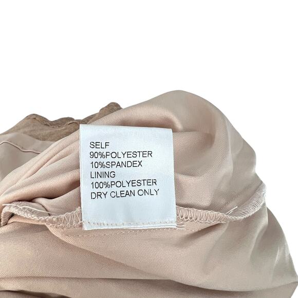 Tadashi Shoji Off-the-Shoulder Sequined Gown Champagne‎ Rose Gold Size XL - Picture 14 of 14